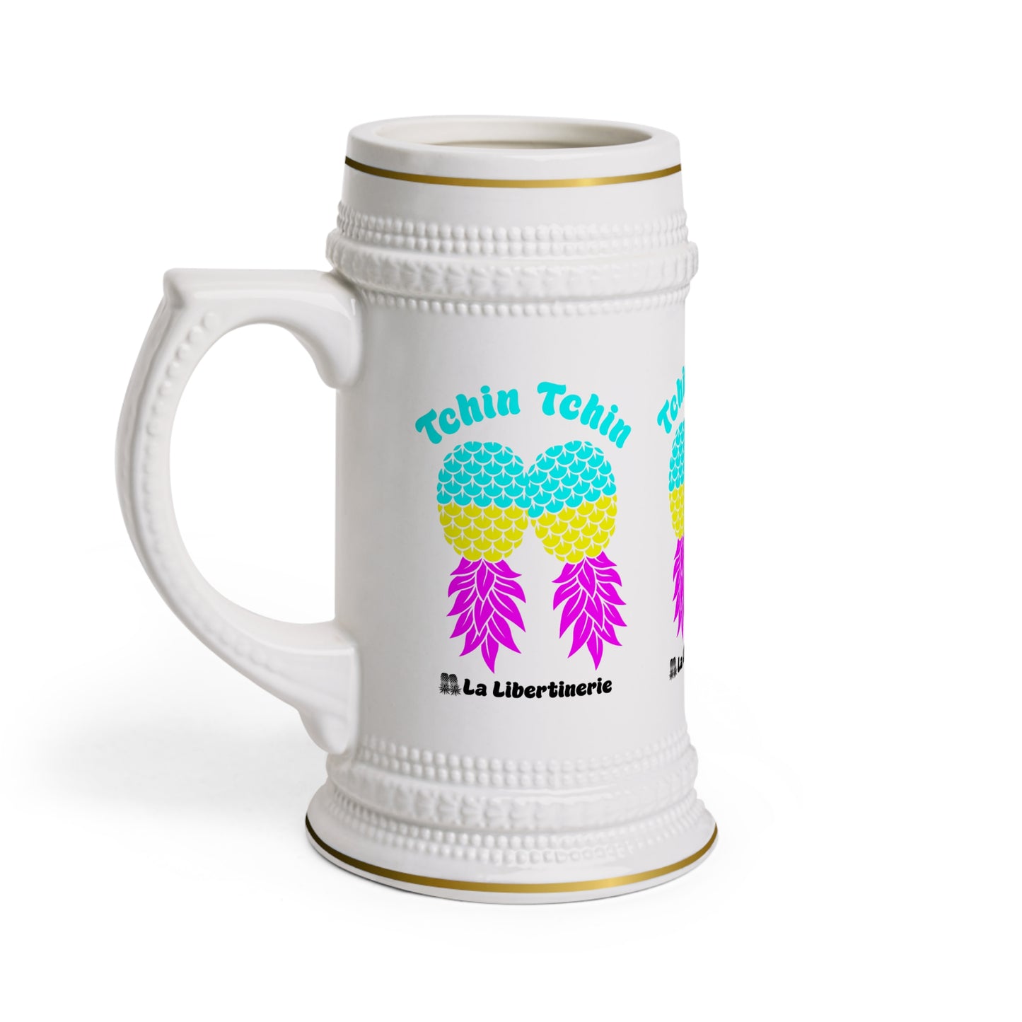 Chope à bière Tchin Tchin Ananas Pansexuel.le