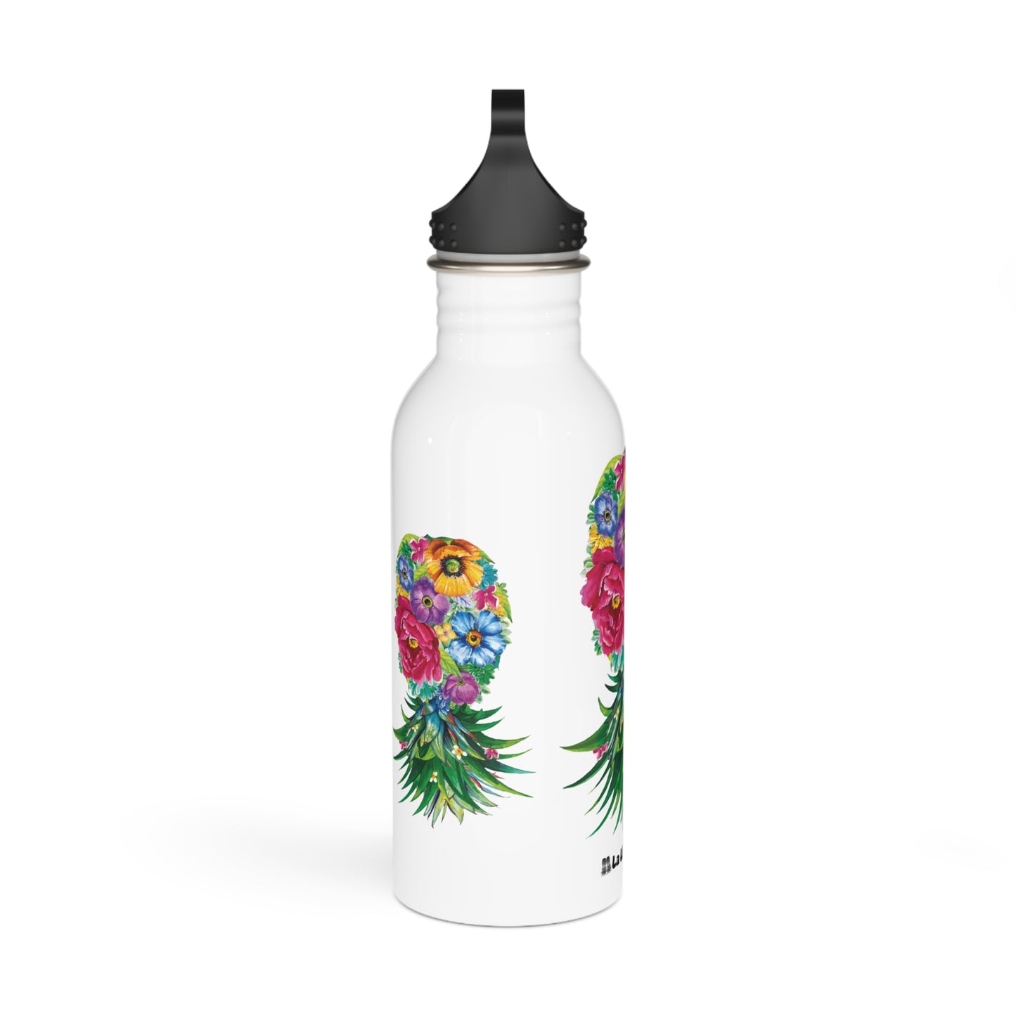 Bouteille d'eau inox Ananas fleuri
