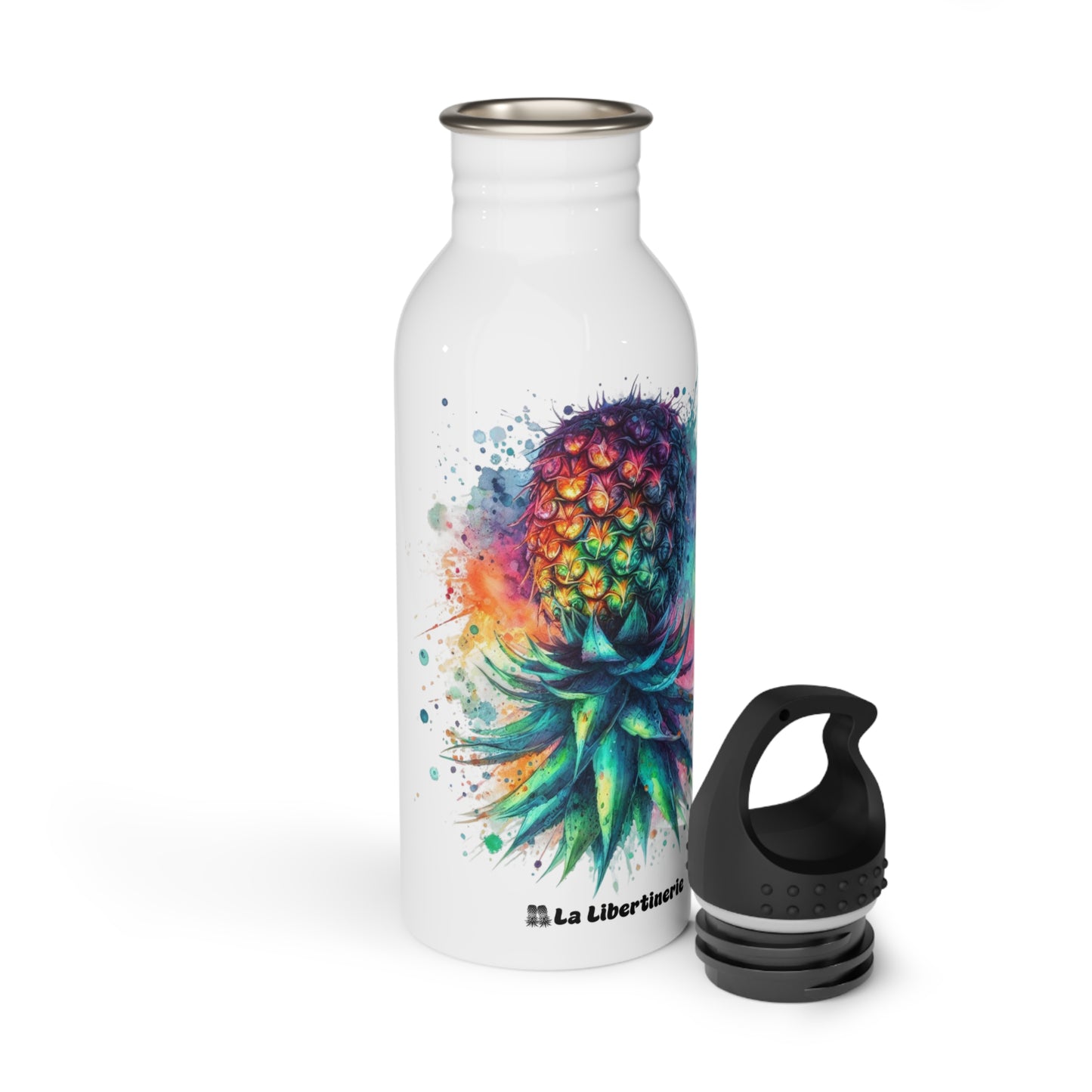 Bouteille d'eau inox Ananas Aquarelle