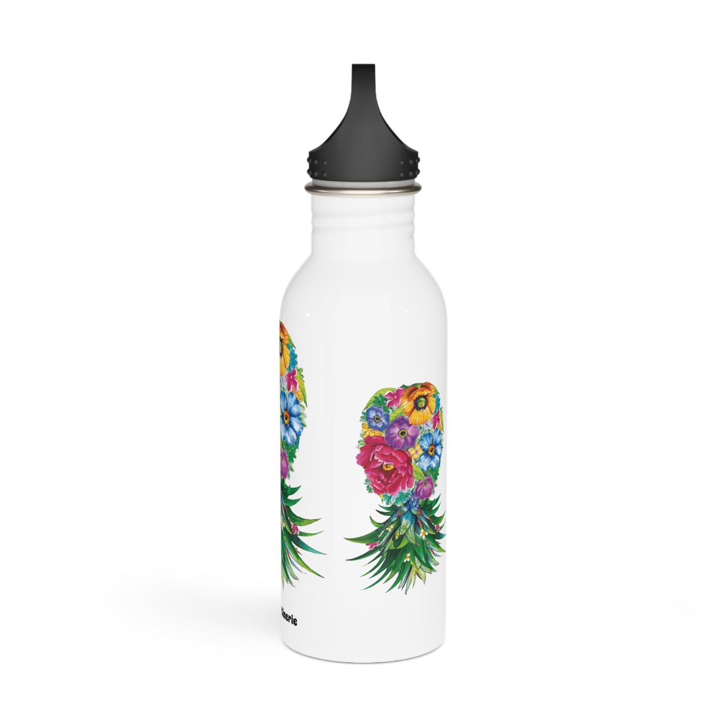 Bouteille d'eau inox Ananas fleuri