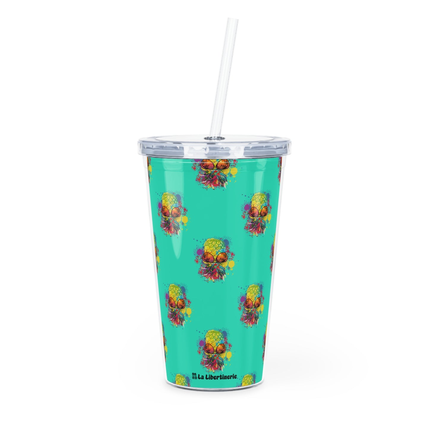 Gobelet avec paille Ananas sucré Motif