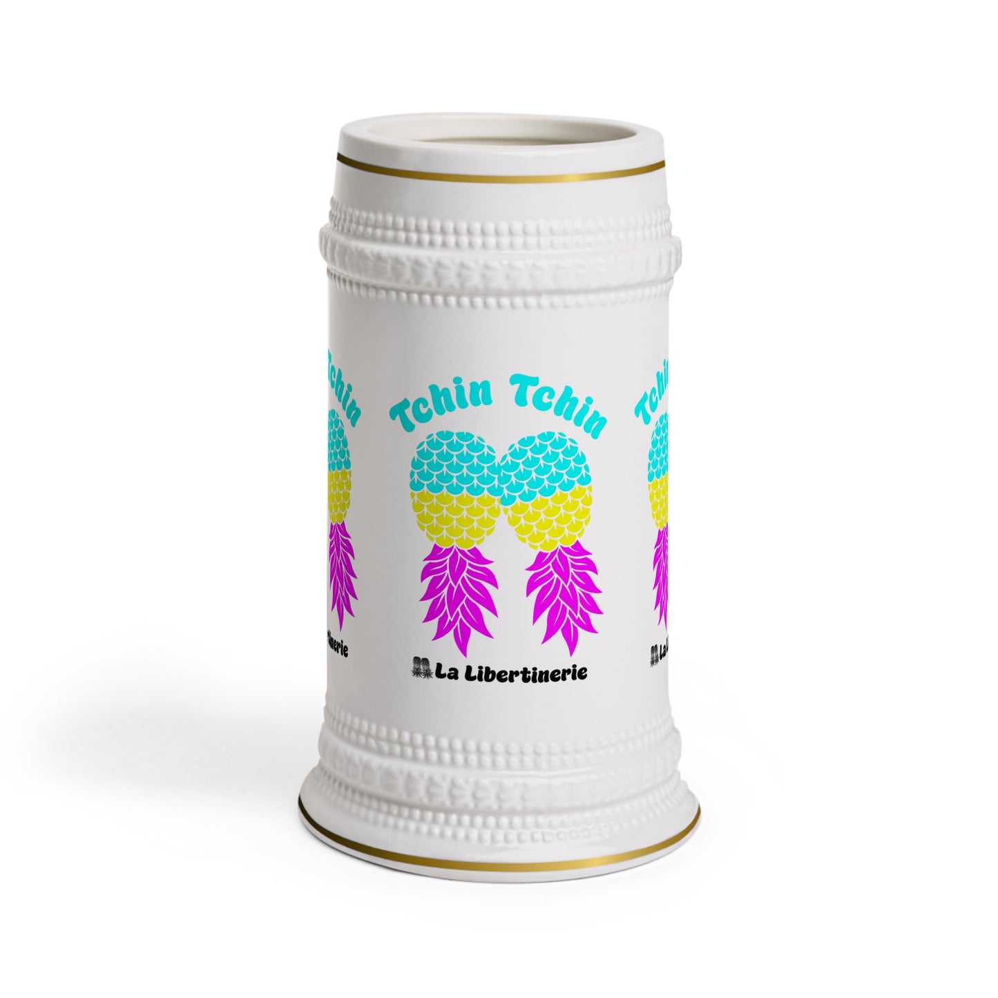 Chope à bière Tchin Tchin Ananas Pansexuel.le
