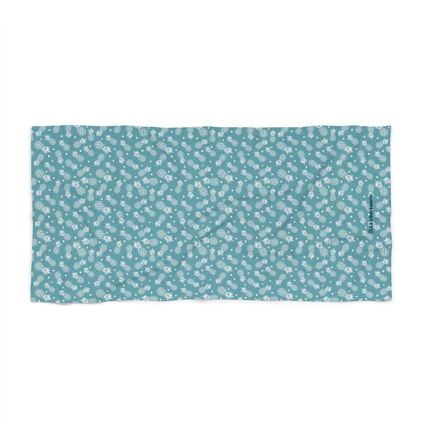 Serviette de plage Ananas Coeur turquoise