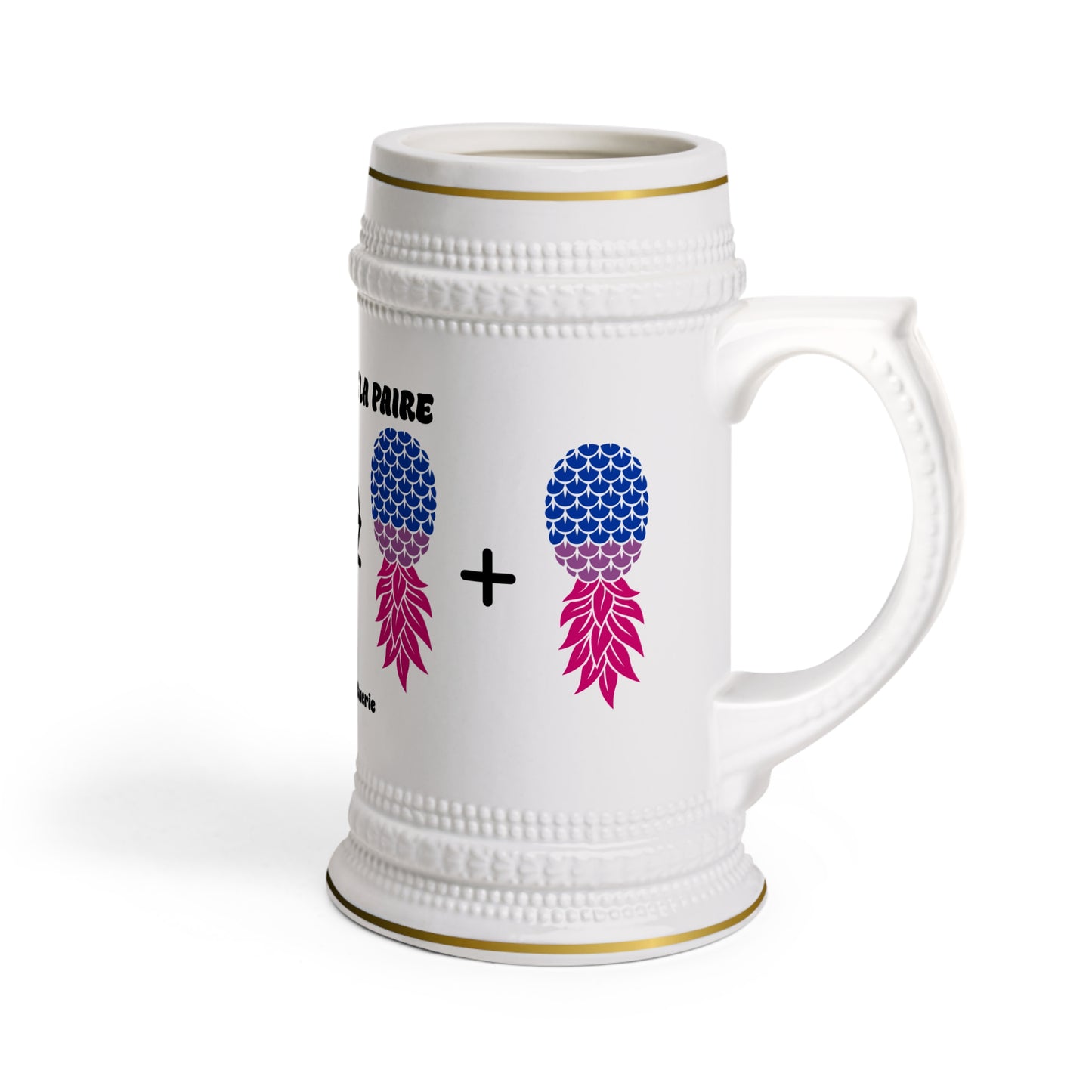 Chope à bière Les 4 font la paire Ananas Bi