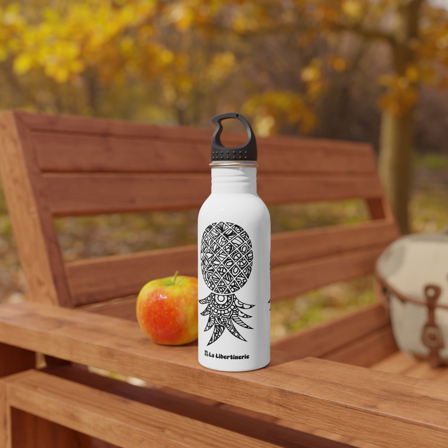 Bouteille d'eau inox Ananas tatoué