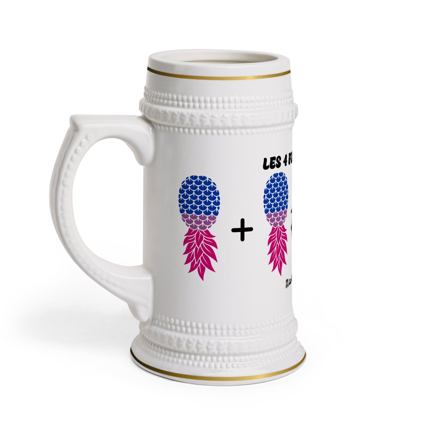 Chope à bière Les 4 font la paire Ananas Bi