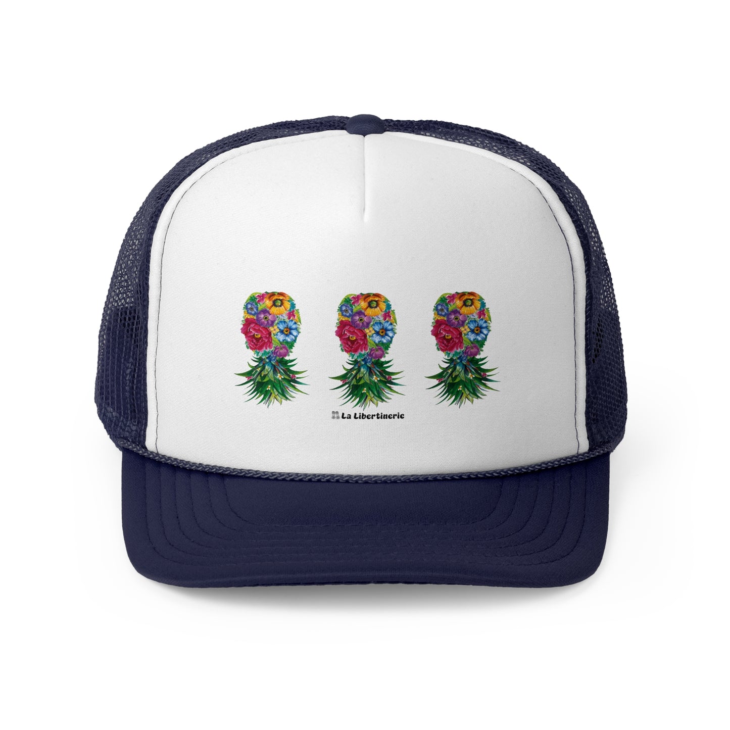 Casquette trucker Ananas fleuri