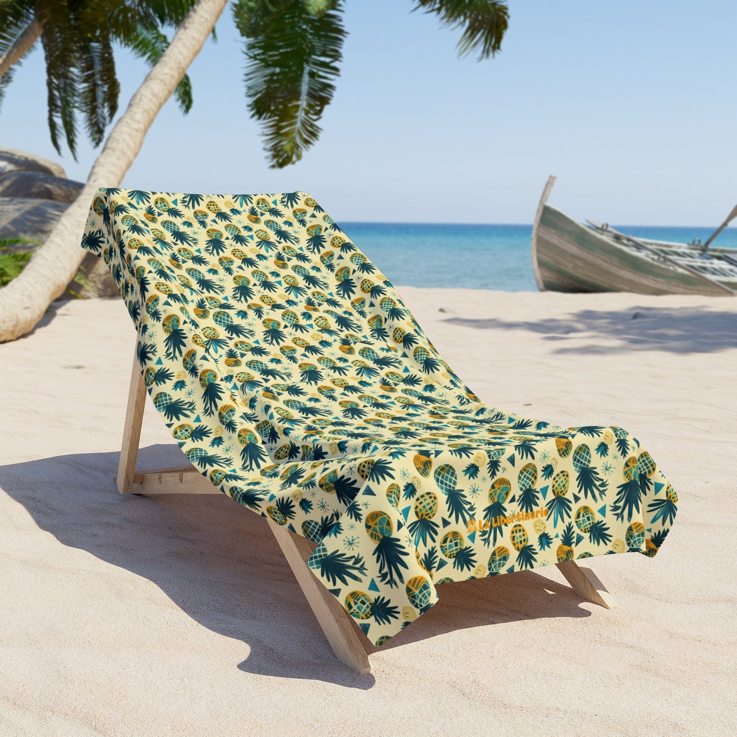 Serviette de plage Ananas Rétro