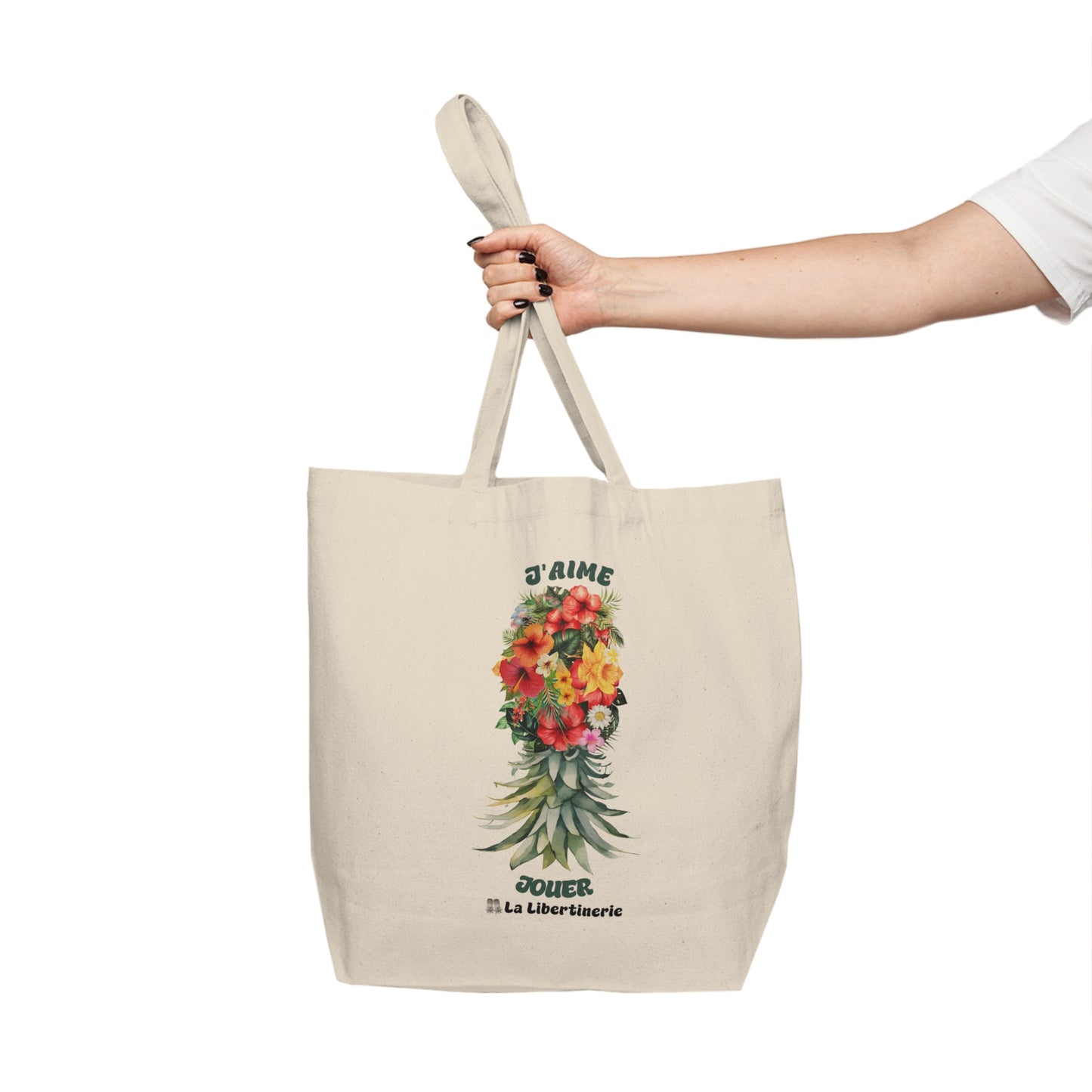 Sac shopping Ananas Aloha J'aime jouer