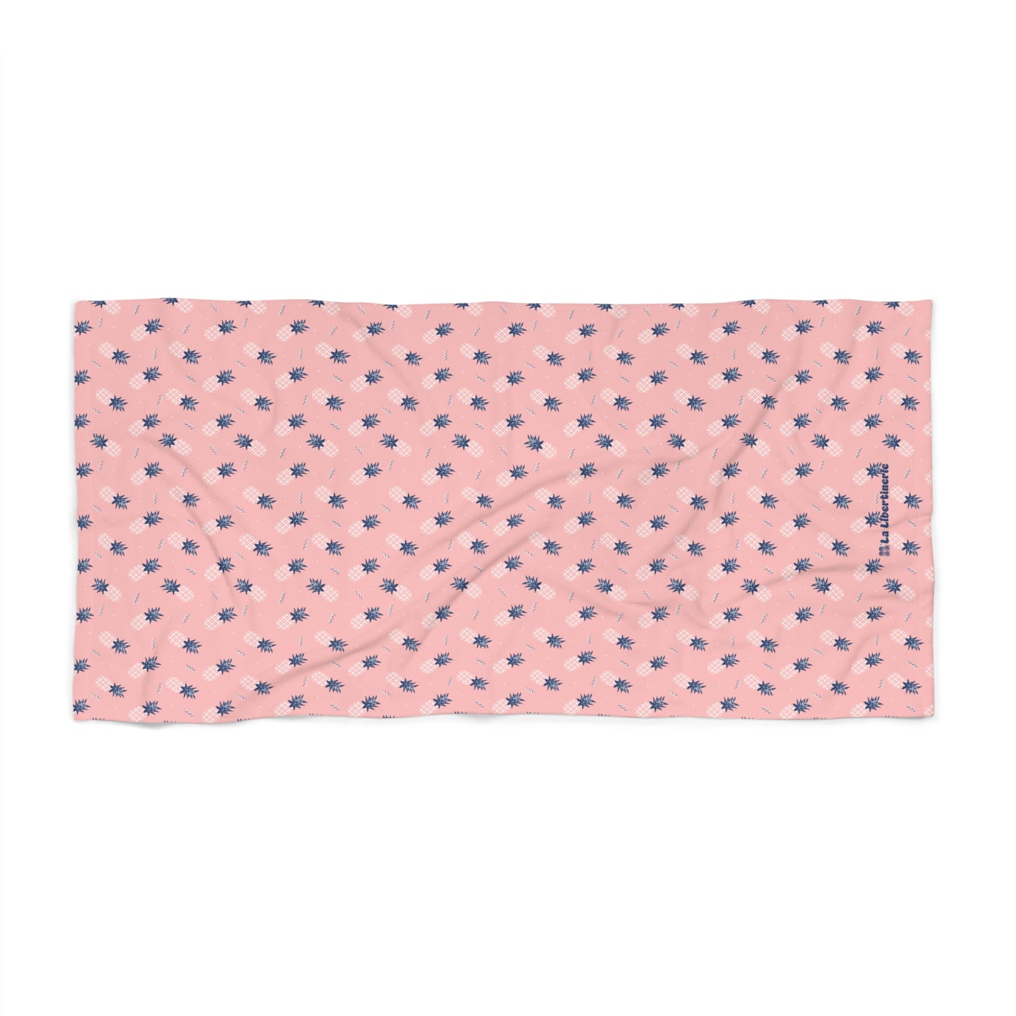 Serviette de plage Ananas Tic-tac-toe rose