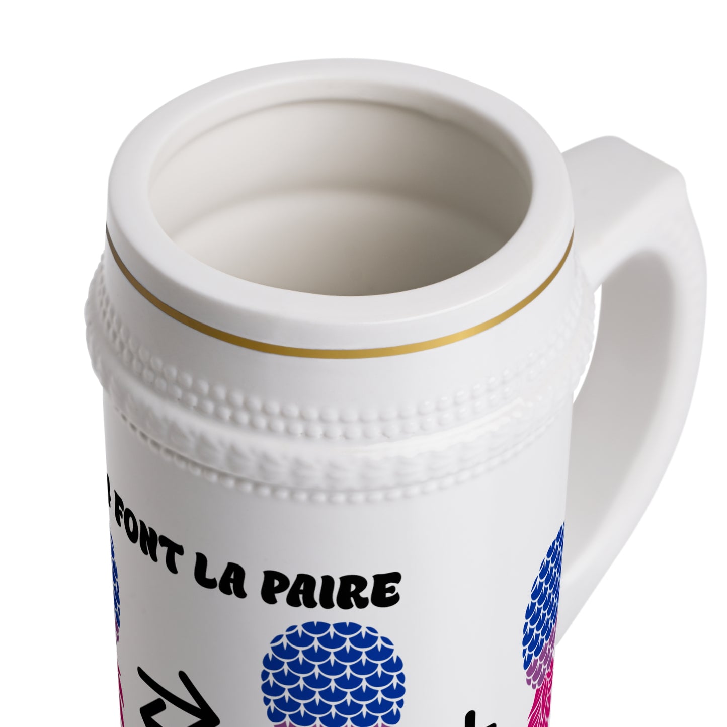Chope à bière Les 4 font la paire Ananas Bi