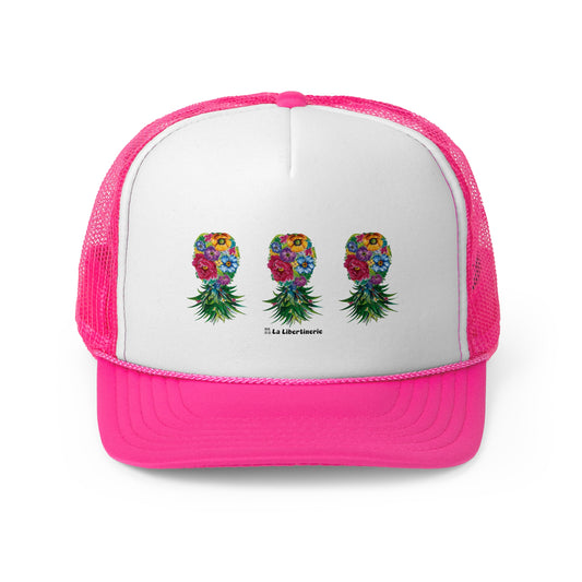 Casquette trucker Ananas fleuri