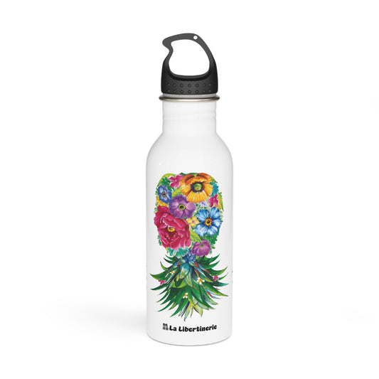 Bouteille d'eau inox Ananas fleuri