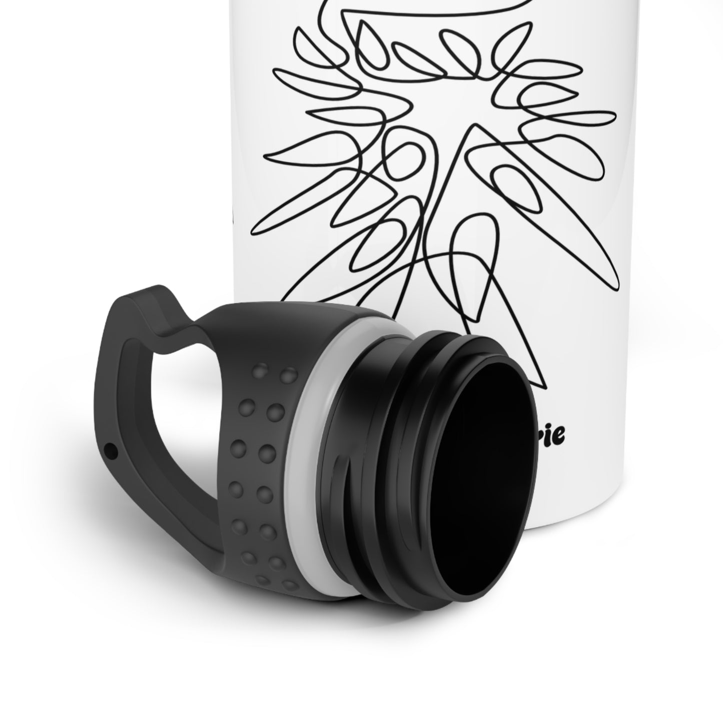 Bouteille d'eau inox Ananas minimaliste