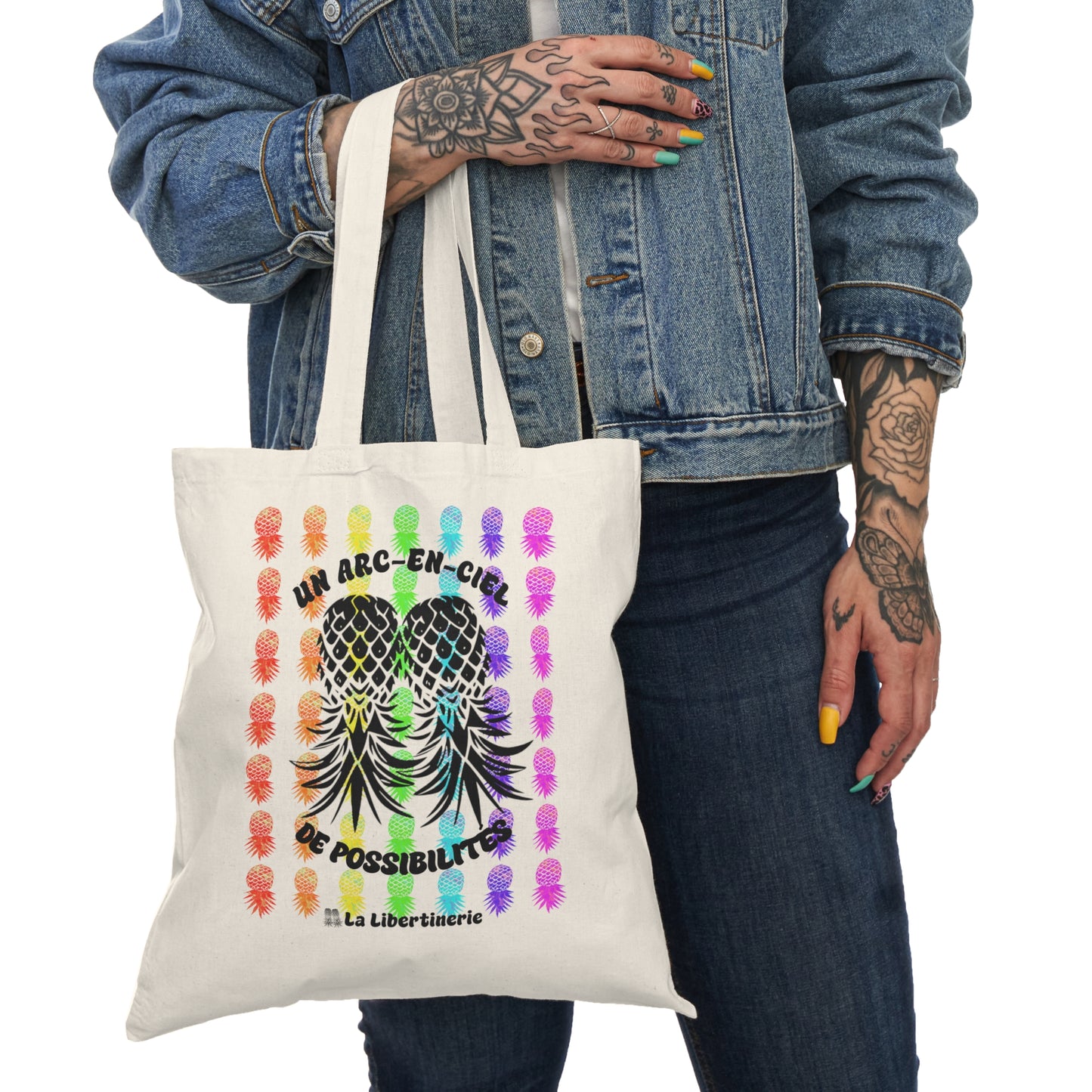 Sac fourre-tout Arc-en-ciel d'ananas