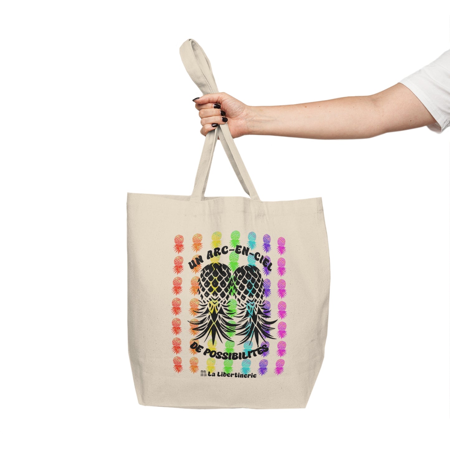 Sac shopping Arc-en-ciel d'ananas