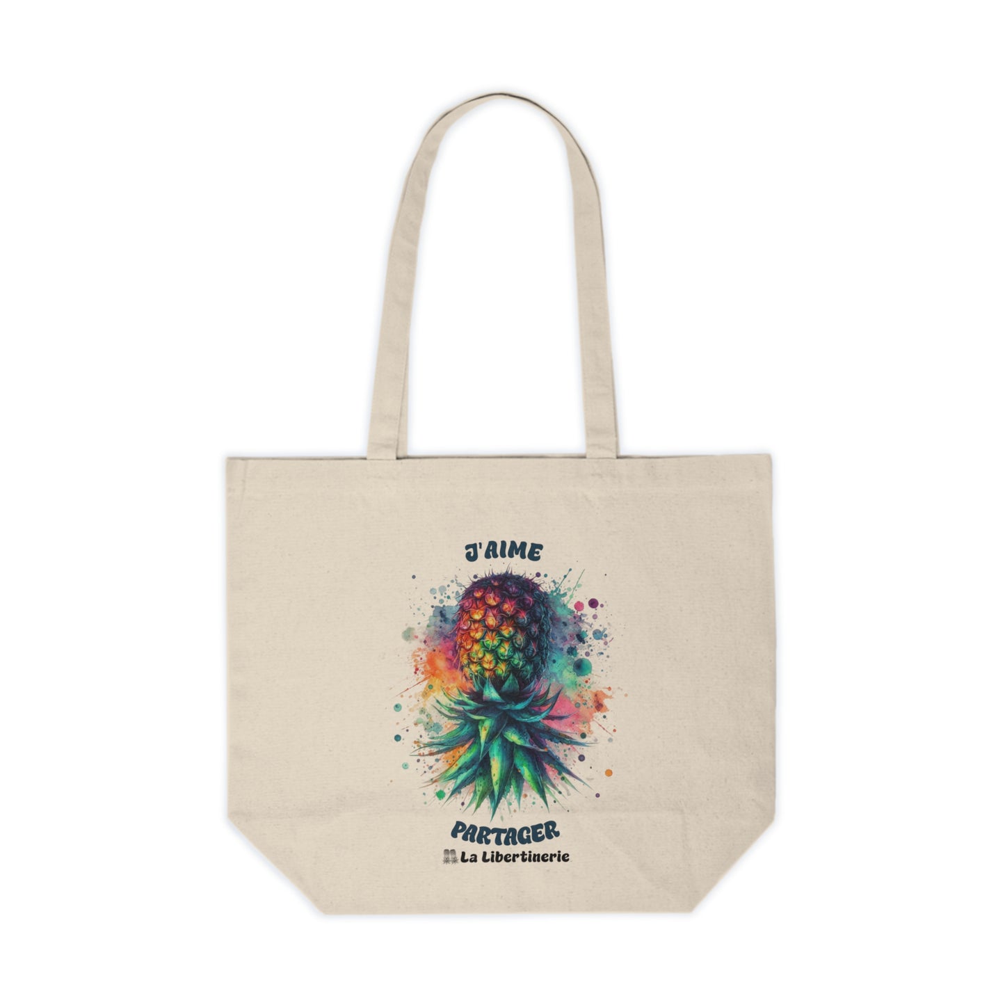 Sac shopping Ananas Aquarelle J'aime partager