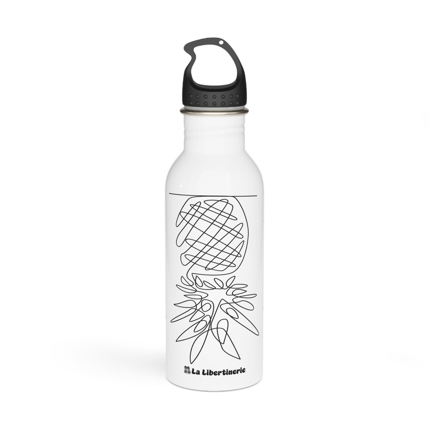 Bouteille d'eau inox Ananas minimaliste