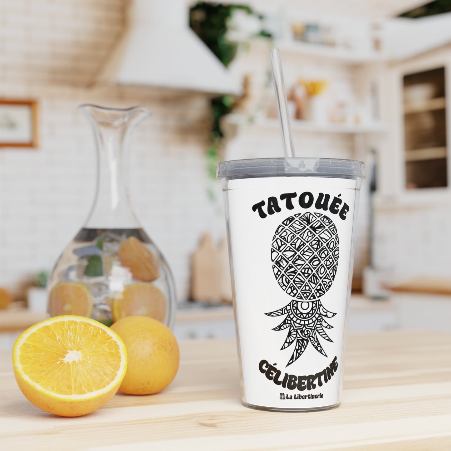 Gobelet avec paille Tatouée célibertine